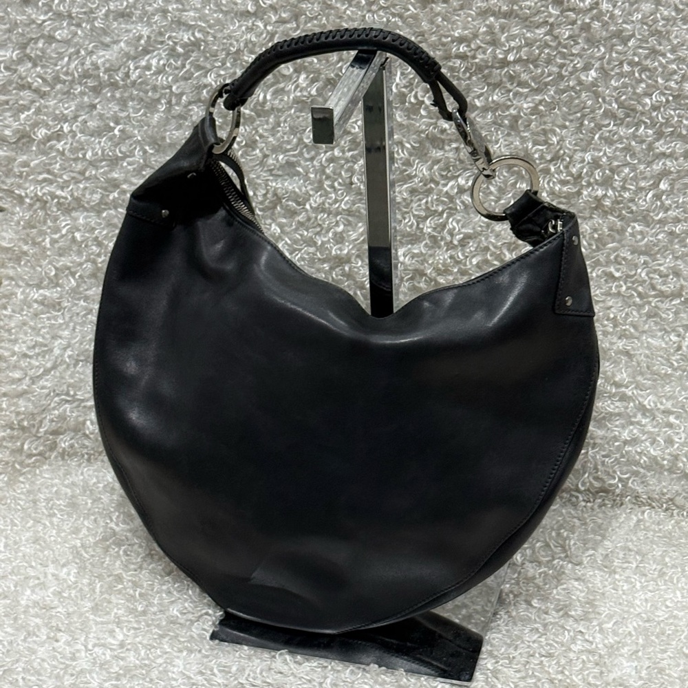 Gucci Black Leather Hobo Bag